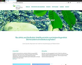 Screenshot der TYPO3-Website des OPAL Palliativ Teams